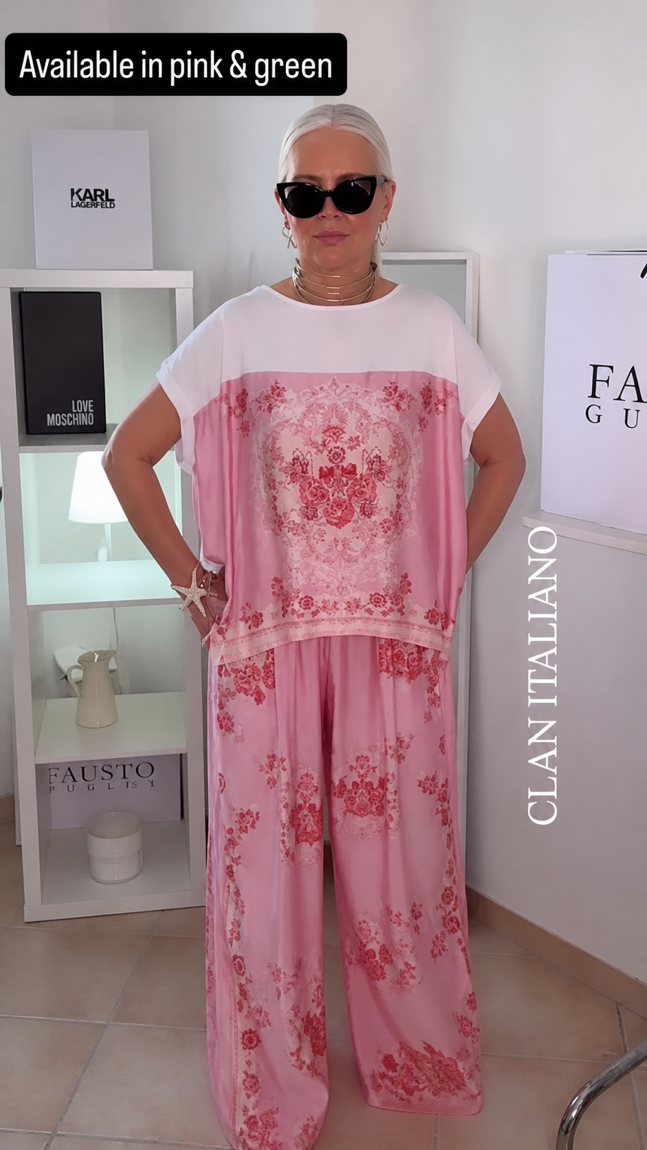 Italian Cotton Satin top set