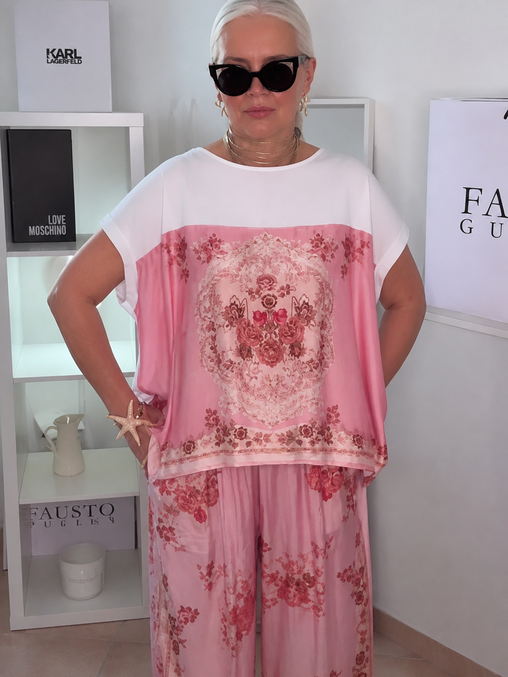 Italian Cotton Satin top set