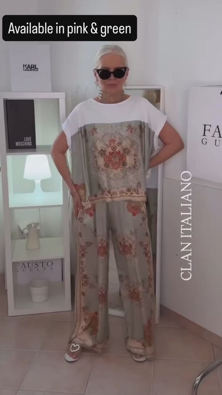 Italian Cotton Satin top set